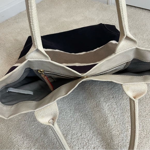 J. Crew Tote Bag Tie Dye Stripes Canvas Beach Bohemian - Picture 13 of 17